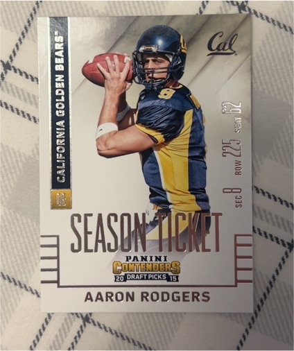 2015 Panini Contenders Draft Picks #2 Aaron Rodgers — front