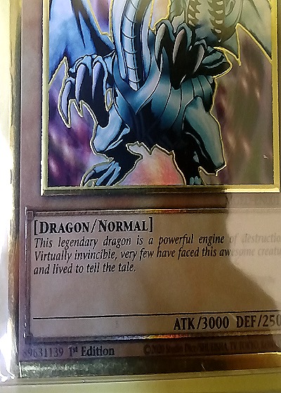 1996 Yu-Gi-Oh! SDK-001 Blue-Eyes White Dragon — front