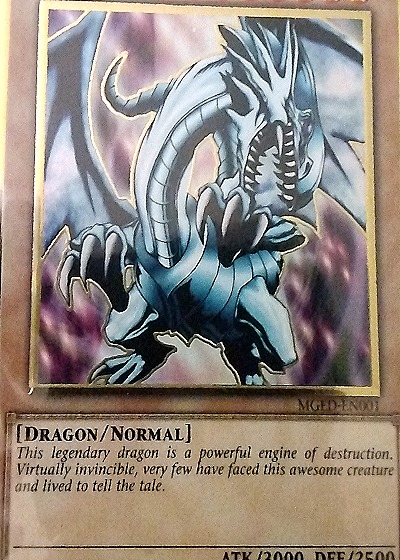 2002 Yu-Gi-Oh! MGED-EN001 Blue-Eyes White Dragon — front