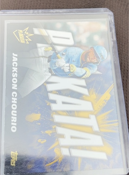 2025 Topps Series 1 #PLAK-19 Jackson Chourio Plakata! — front