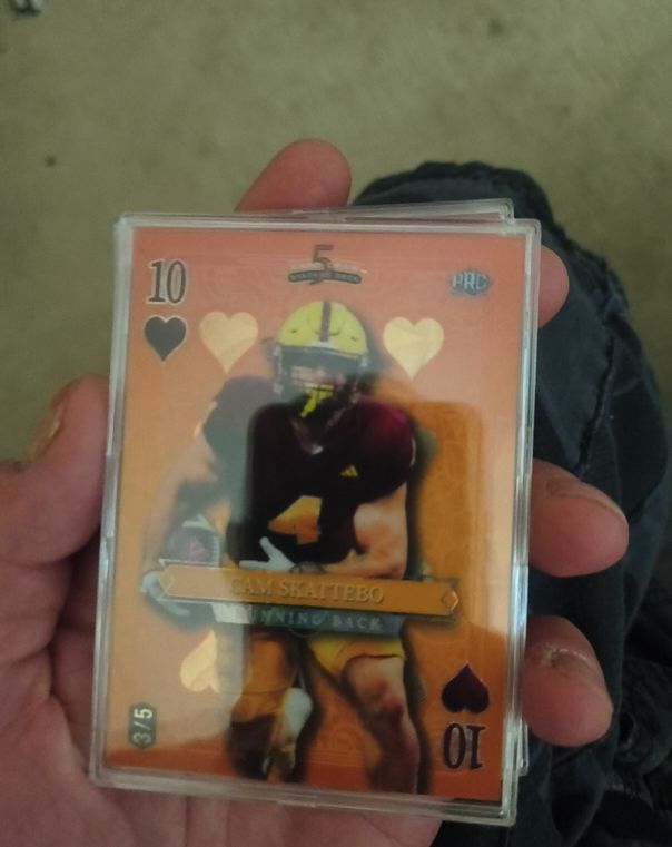 2024 Wild Card 5 Card Draw #10 Cam Skattebo — front