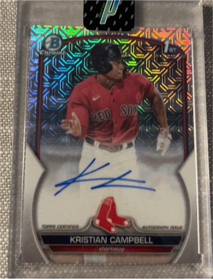 2023 Bowman Chrome Draft Mojo Choice #1st Bowman Kristian Campbell Auto — front