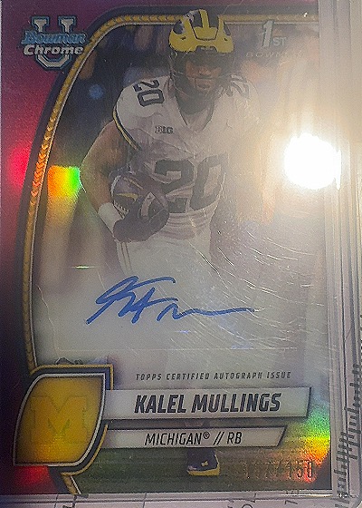 2024 Bowman Chrome University #PA-KMU Kalel Mullings — front