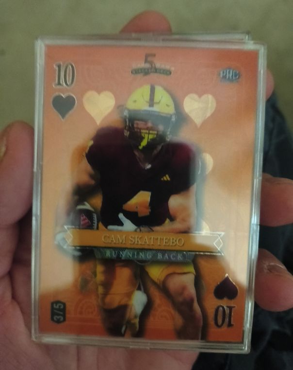 2024 Wild Card 5 Card Draw Stacked Deck #10 Cam Skattebo — front