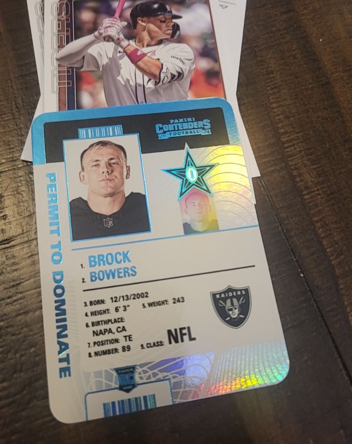 2024 Panini Contenders Permit To Dominate Brock Bowers — front