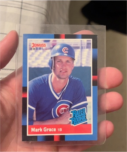 1988 Donruss #40 Mark Grace Rated Rookie — front