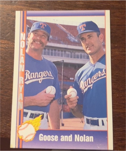 1991 Pacific Nolan Ryan Texas Express #198 Goose and Nolan — front