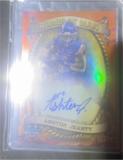 2024 Bowman University Chrome Ramblin' Man Autographs #RM-AJ Ashton Jeanty — front