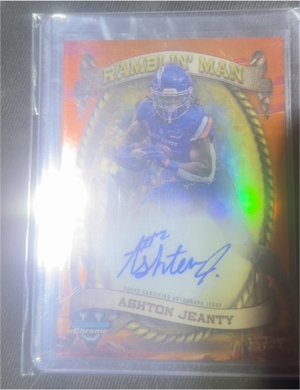2024 Bowman Chrome University #RM-AJ Ashton Jeanty Ramblin' Man Auto — front