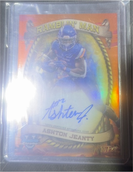 2024 Bowman University Chrome #RM-AJ Ashton Jeanty Ramblin’ Man Autographs — front