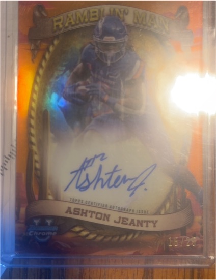 2024 Bowman University Chrome #RM-AJ Ashton Jeanty Ramblin’ Man Autographs — front