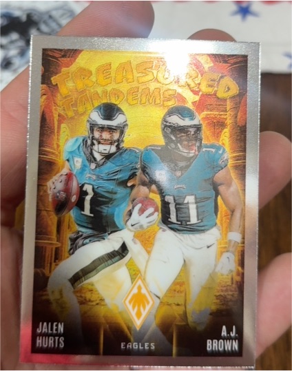 2024 Panini Phoenix #TT-PHL Jalen Hurts, A.J. Brown Treasured Tandems — front