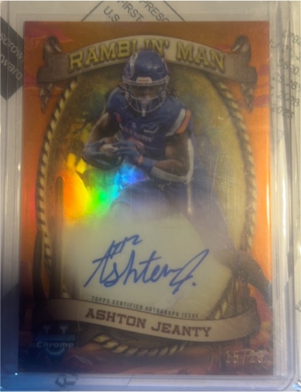 2024 Bowman University Chrome #RM-AJ Ashton Jeanty Ramblin Man Autographs — front
