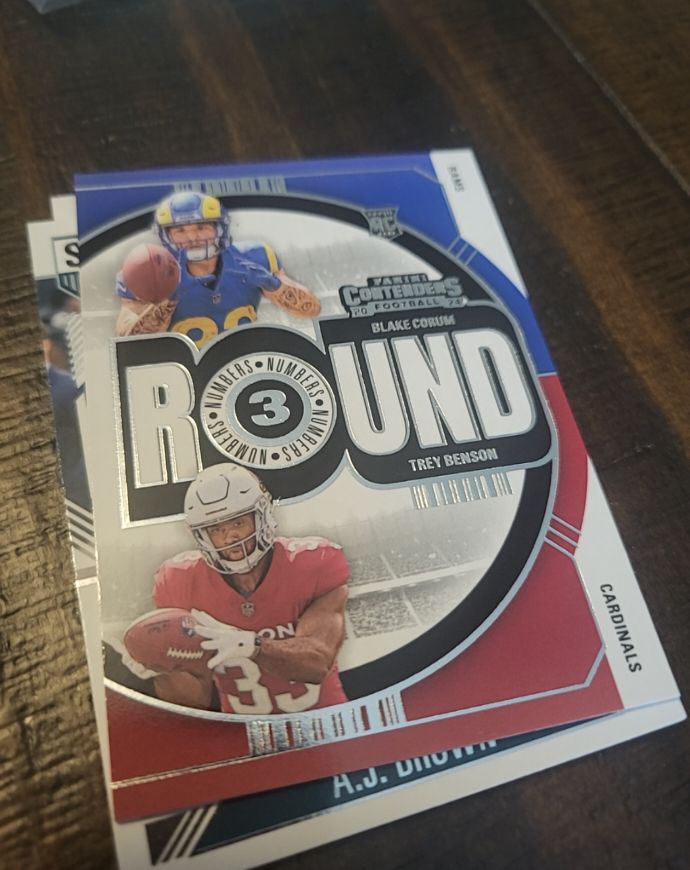 2024 Panini Contenders Round Numbers #12 Blake Corum & Trey Benson — front