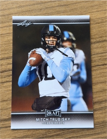 2017 Leaf Draft #52 Mitch Trubisky Rookie Card — front