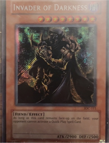 2004 Yugioh IOC-111 Invader of Darkness — front