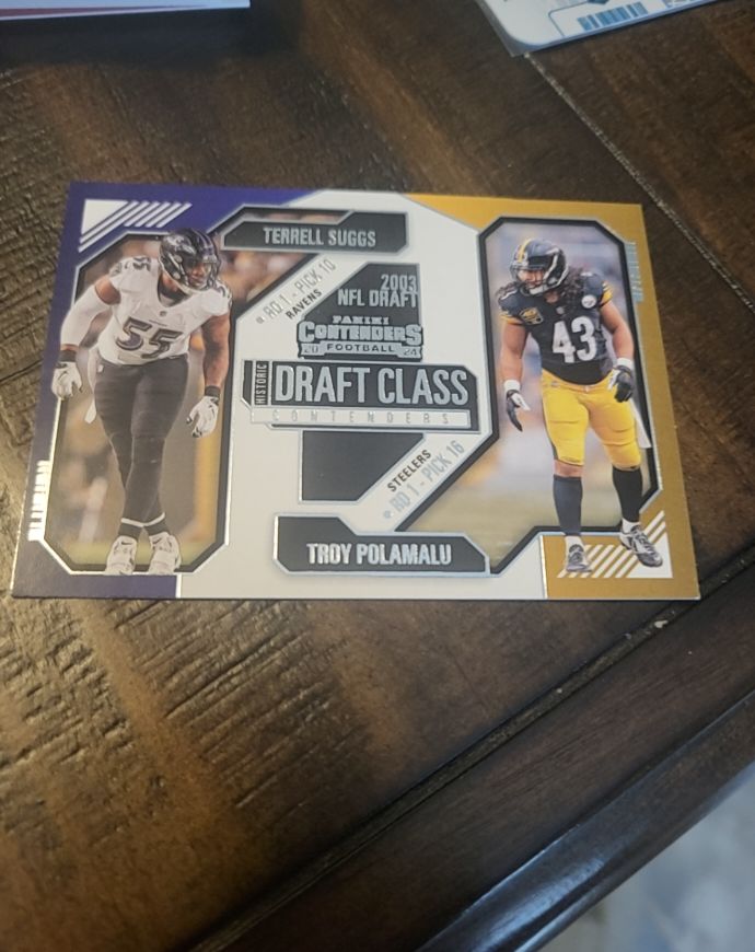 2024 Panini Contenders Draft Class 2003 #20 Terrell Suggs/Troy Polamalu — front