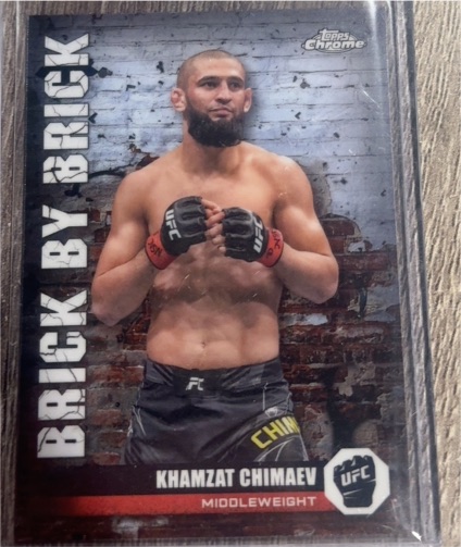 2024 Topps Chrome UFC #BYB-16 Khamzat Chimaev Brick By Brick — front
