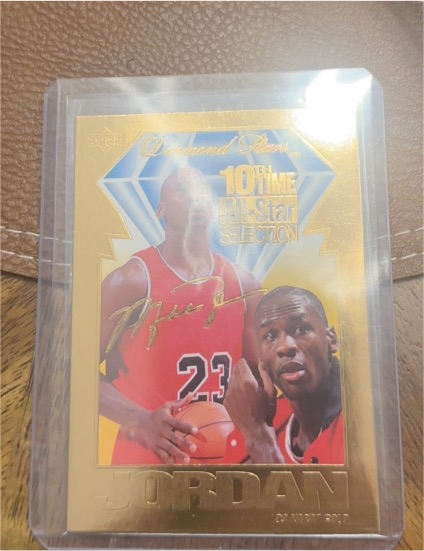 1995 Upper Deck Diamond Stars 23K Gold Michael Jordan — front