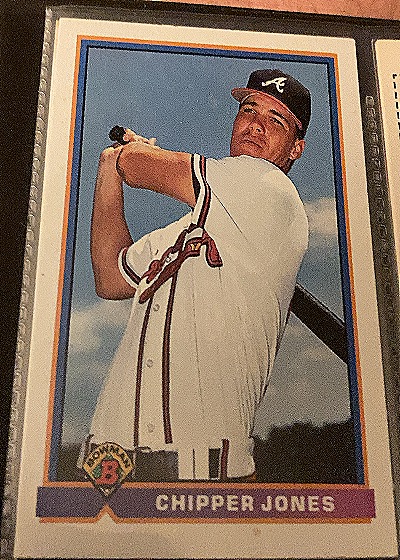 1991 Bowman #569 Chipper Jones Rookie Card — front