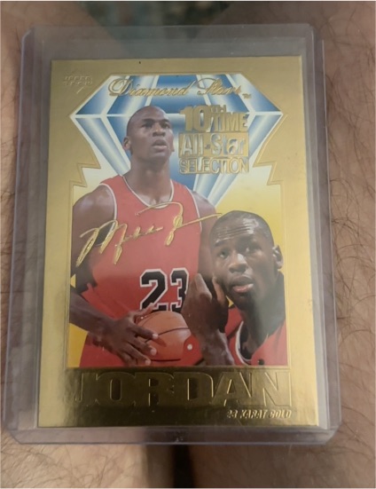 1995 Topps Diamond Stars 23 Karat Gold Michael Jordan — front