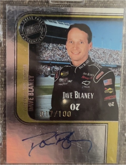 2000 Press Pass Signings Dave Blaney — front