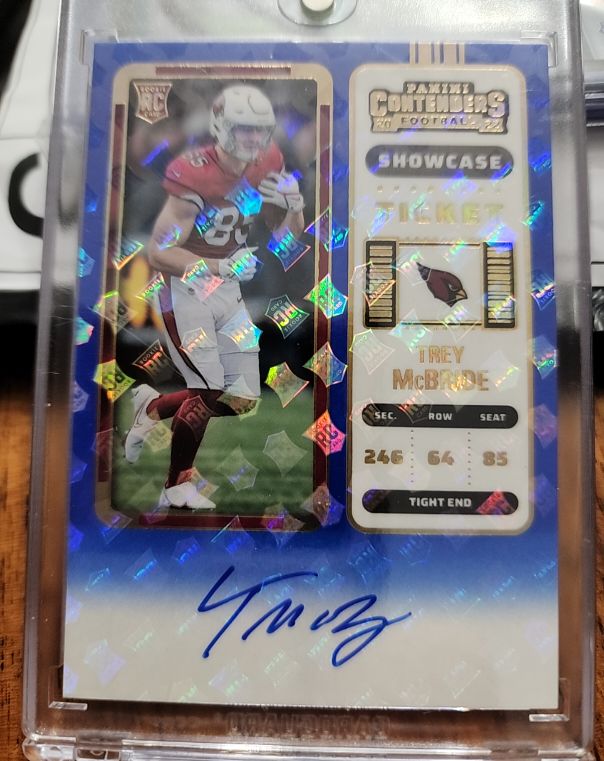 2022 Panini Contenders #246 Trey McBride Showcase Ticket Rookie Auto — front
