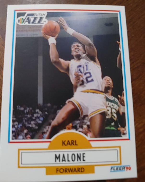 1990 Fleer #188 Karl Malone — front