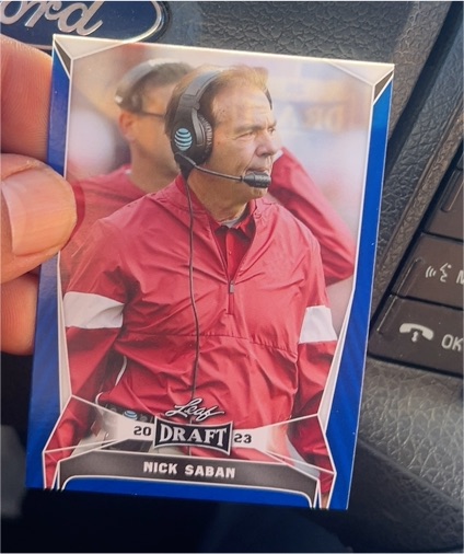 2023 Leaf Draft #26 Nick Saban — front