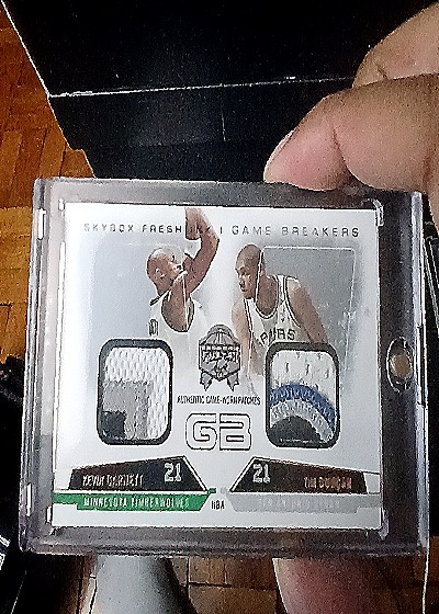 2004 Skybox Fresh Ink Game Breakers #GB-KG/TD Kevin Garnett Tim Duncan — front
