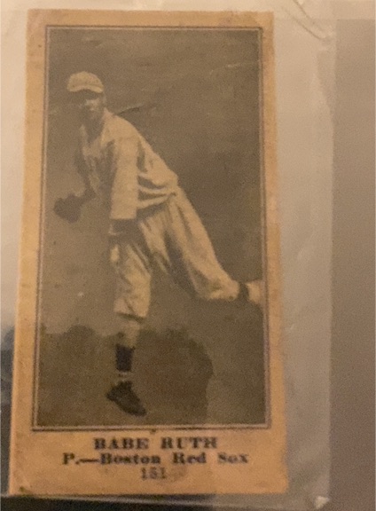 1916 Sporting News #151 Babe Ruth — front