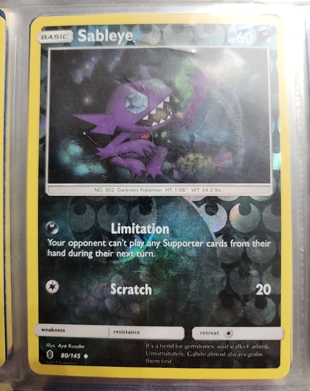 2017 Pokémon Guardians Rising #80 Sableye — front