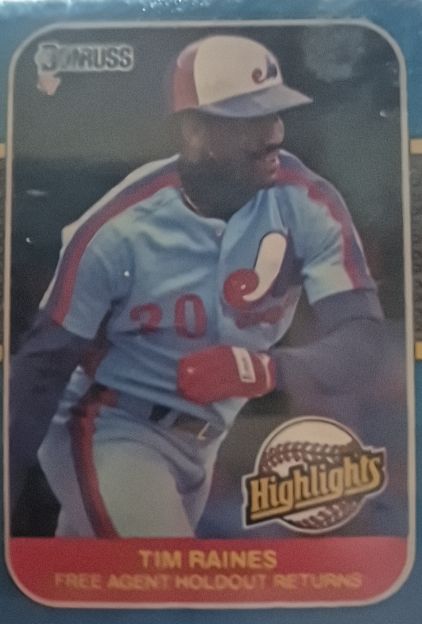 1987 Donruss Highlights #7 Tim Raines — front