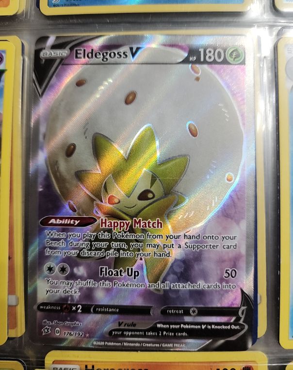 2020 Pokemon Rebel Clash #176 Eldegoss V — front