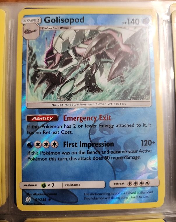 2019 Pokémon Unified Minds #51 Golisopod — front