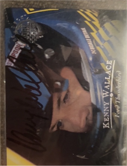 1996 Upper Deck Road To The Cup Autographs #H20 Kenny Wallace — front