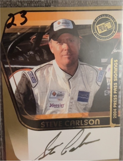 2004 Press Pass Signings # Steve Carlson — front