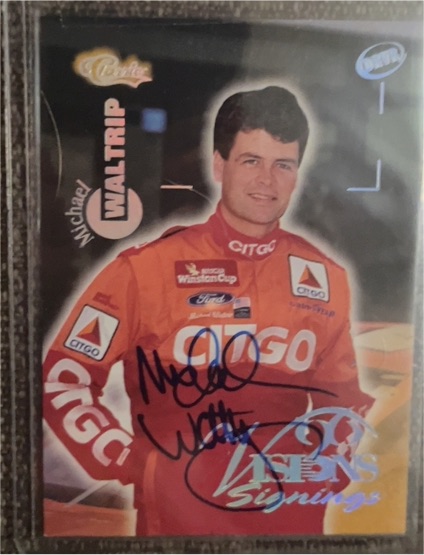 1996 Classic Visions Signings Michael Waltrip — front
