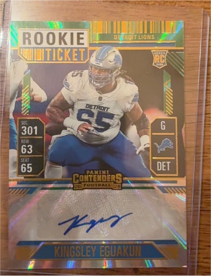 2024 Panini Contenders Rookie Ticket #301 Kingsley Eguakun — front