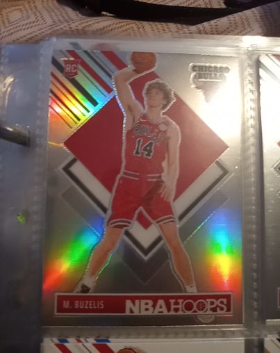 2024-25 Panini NBA Hoops #295 Matas Buzelis Tribute Silver Rookie — front