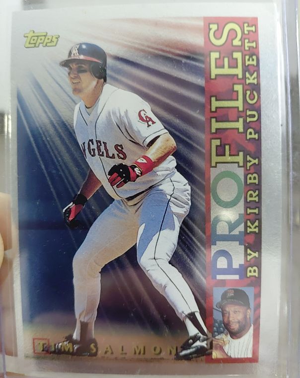 1996 Topps Profiles by Kirby Puckett #AL-20 Tim Salmon — front