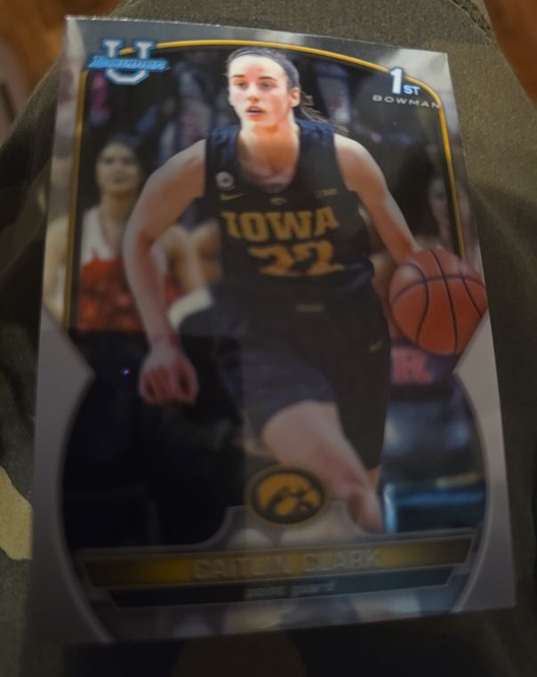 2022 Bowman University #50 Caitlin Clark — front
