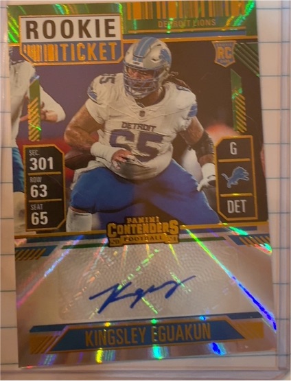 2024 Panini Contenders Rookie Ticket Kingsley Eguakun — front