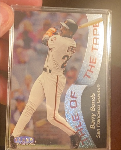 1998 Fleer Tradition #323 Barry Bonds Tale of the Tape — front