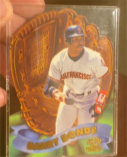 1998 Pacific Paramount Fielder's Choice Die Cut #15 Barry Bonds — front