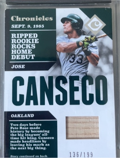 2017 Panini Chronicles #CS-JC Jose Canseco — front