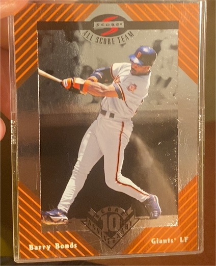 1997 Score All Score Team #15 Barry Bonds — front