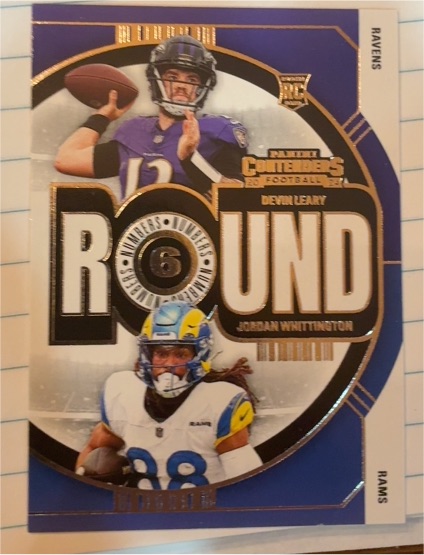 2024 Panini Contenders Round Numbers #21 Devin Leary / Jordan Whittington — front