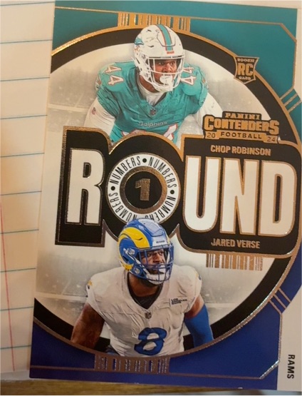 2024 Panini Contenders Football #6 Chop Robinson / Jared Verse Round Numbers — front