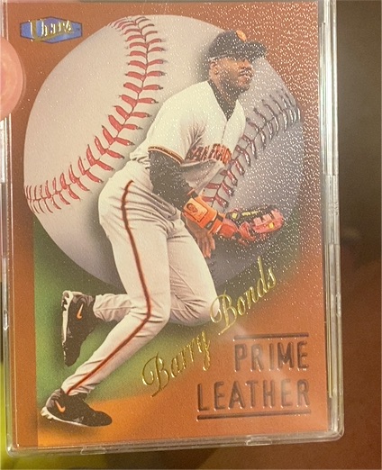 1996 Fleer Ultra Prime Leather #PL Barry Bonds — front